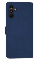Луксозен кожен калъф тефтер стойка и клипс FLEXI за Samsung Galaxy A34 5G SM-A346B син 